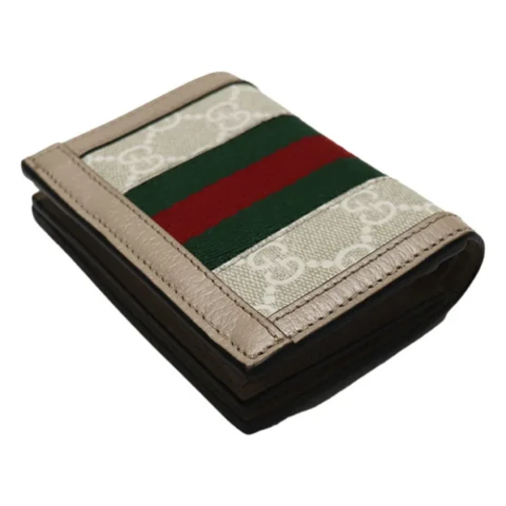 Gucci Vintage Pre-owned Fabric wallets Beige Dames