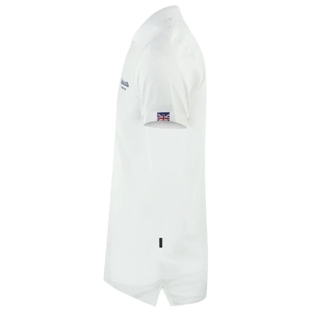 Aquascutum Katoenen poloshirt met contrastlogo White Heren