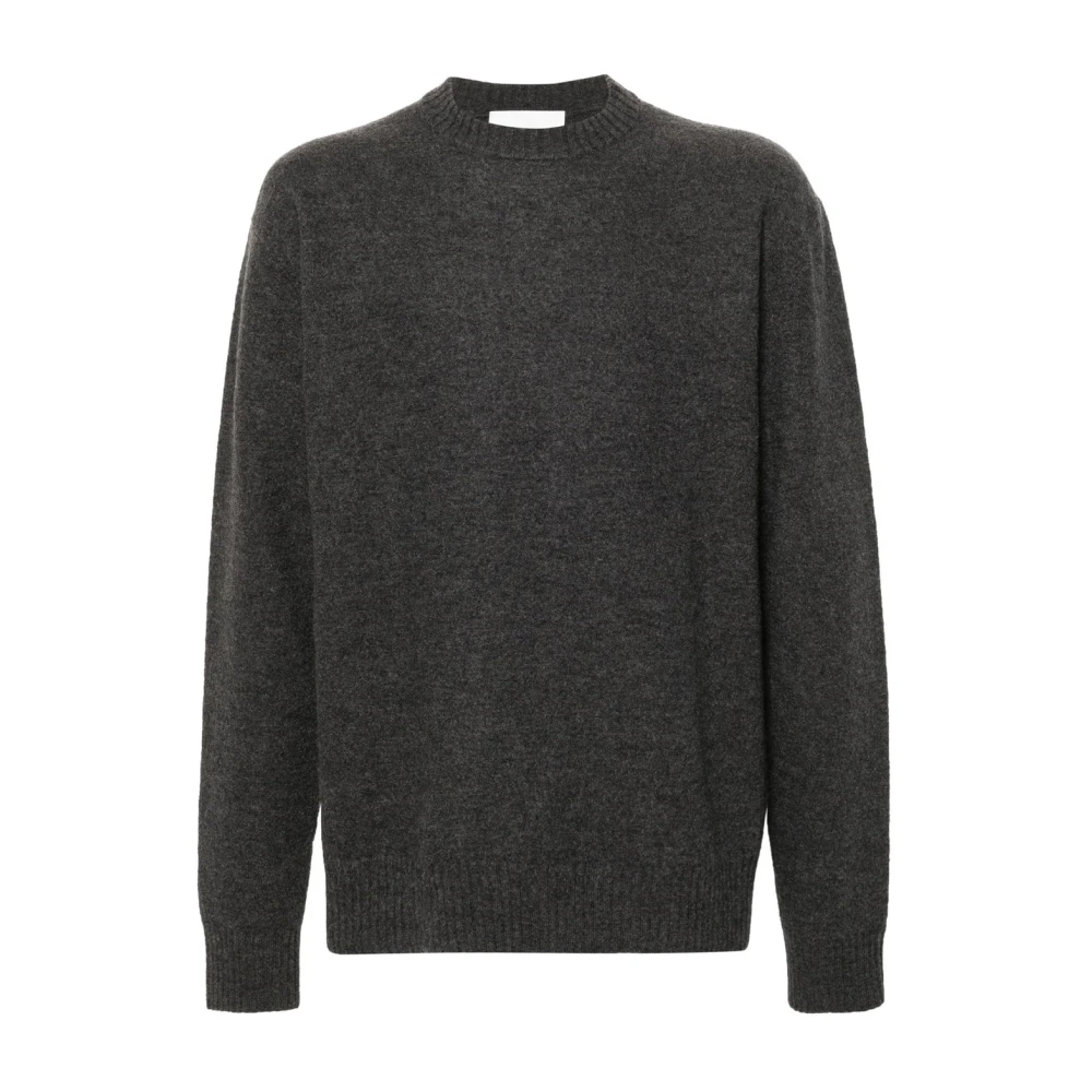 Jil Sander Men's Gray Crew Neck Wool Sweater