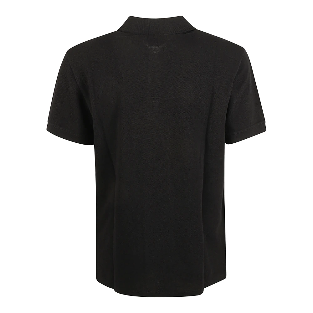 alexander mcqueen Zwarte Polo Shirt met Rood Schedel Borduursel Black Heren