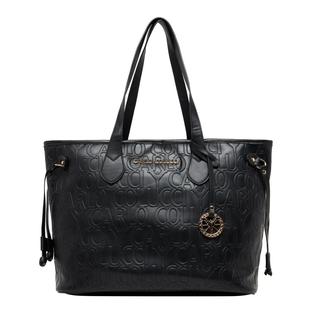 Carlo Colucci Women's Black Shopper - Shopping Bags - One Size - Bags