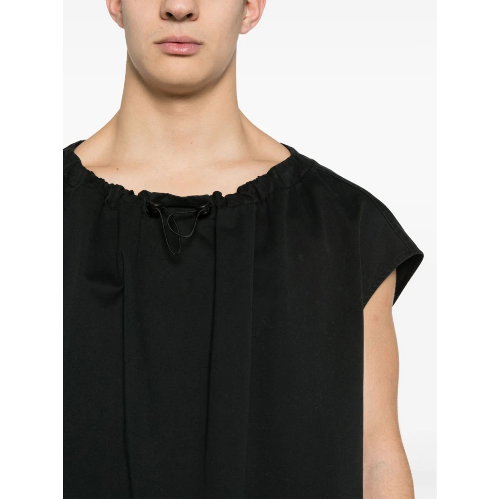 MM6 Maison Margiela Gabardine Mini Jurk met Klepzakken Black Dames
