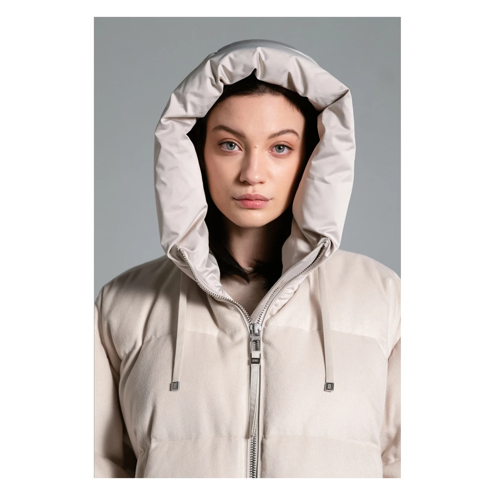 Duno Korte Oversized Pufferjas White Dames