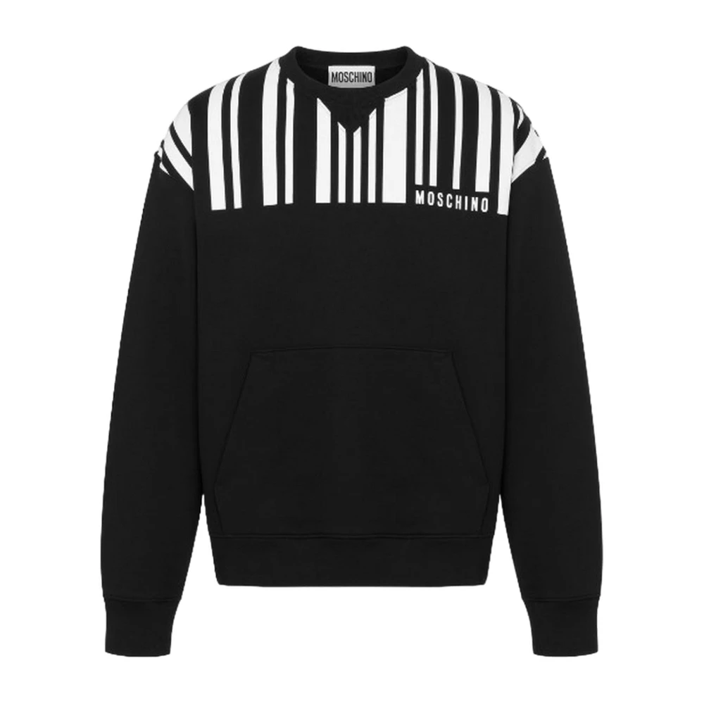 Moschino Men's Black Sweatshirts, S, Cotton Sweatshirts And Hoodies