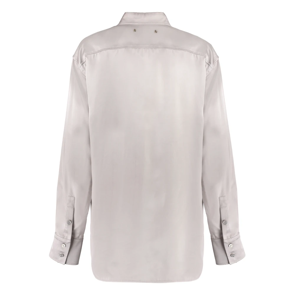 Golden Goose Oversized overhemd met verborgen sluiting Pink Dames