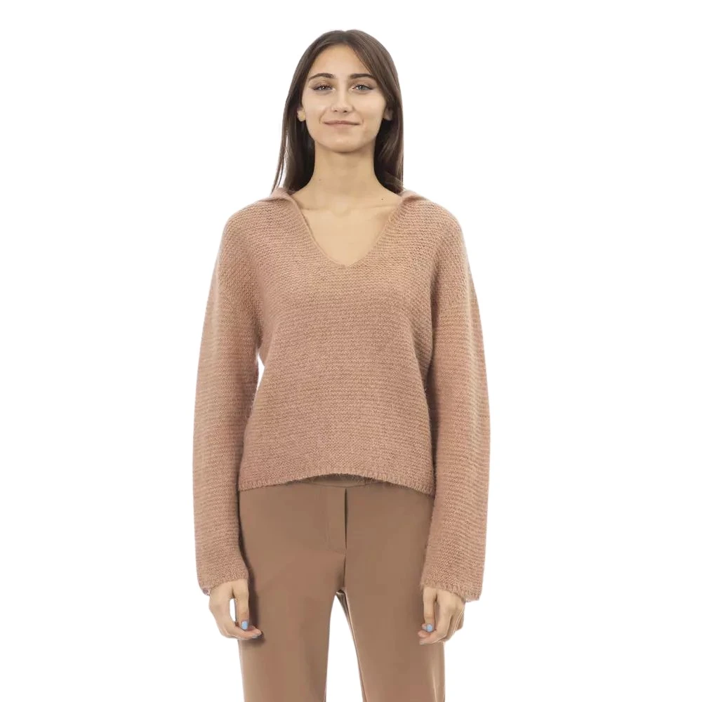 Knitwear > V-neck Knitwear - - Alpha Studio - Modalova