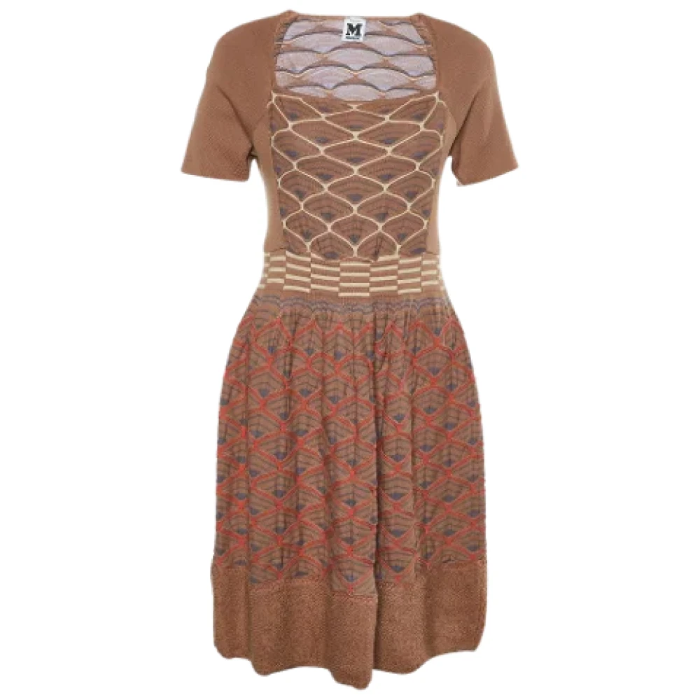 Missoni Pre-owned Knit dresses Brown Dames