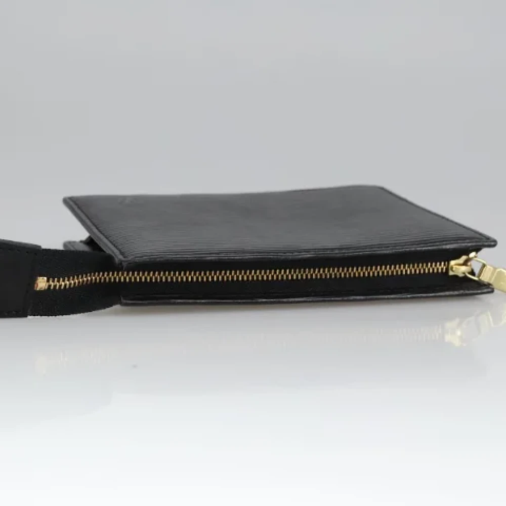 Louis Vuitton Vintage Pre-owned Leather pouches Black Dames