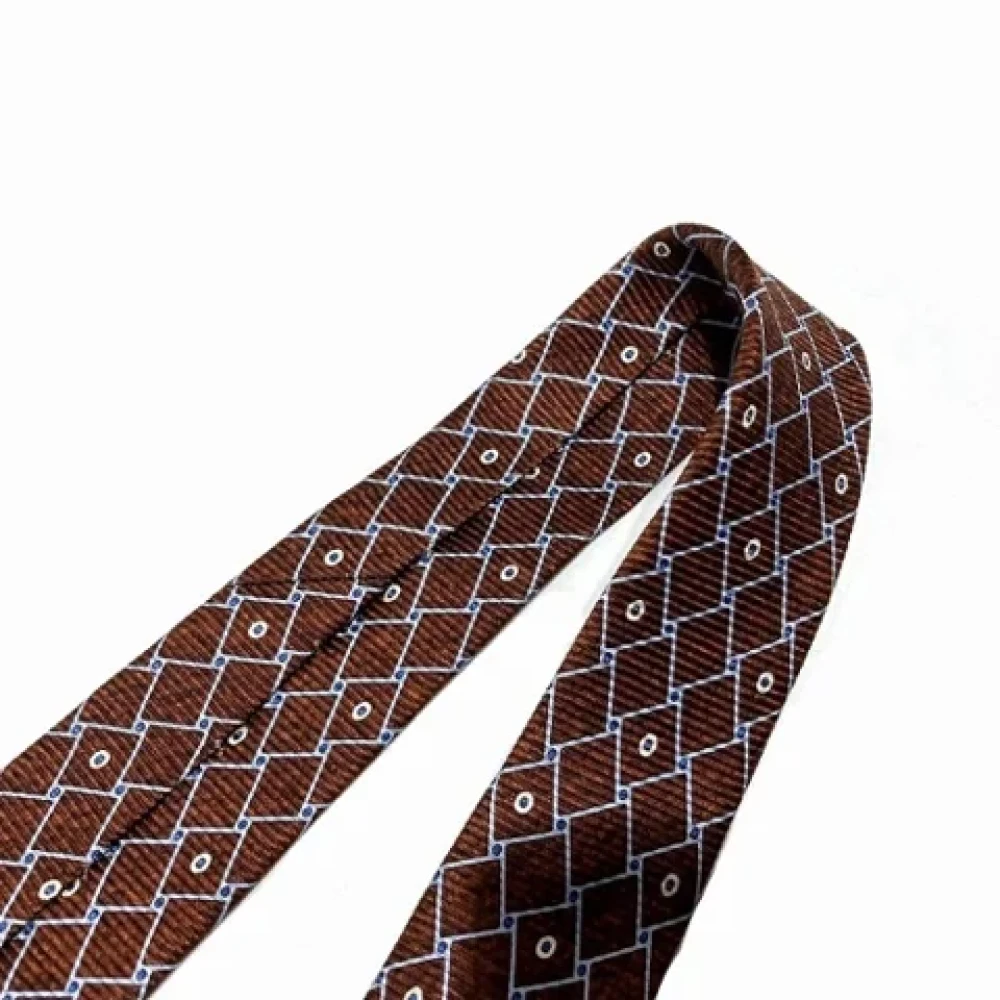 Bvlgari Vintage Pre-owned Silk home-office Brown Heren