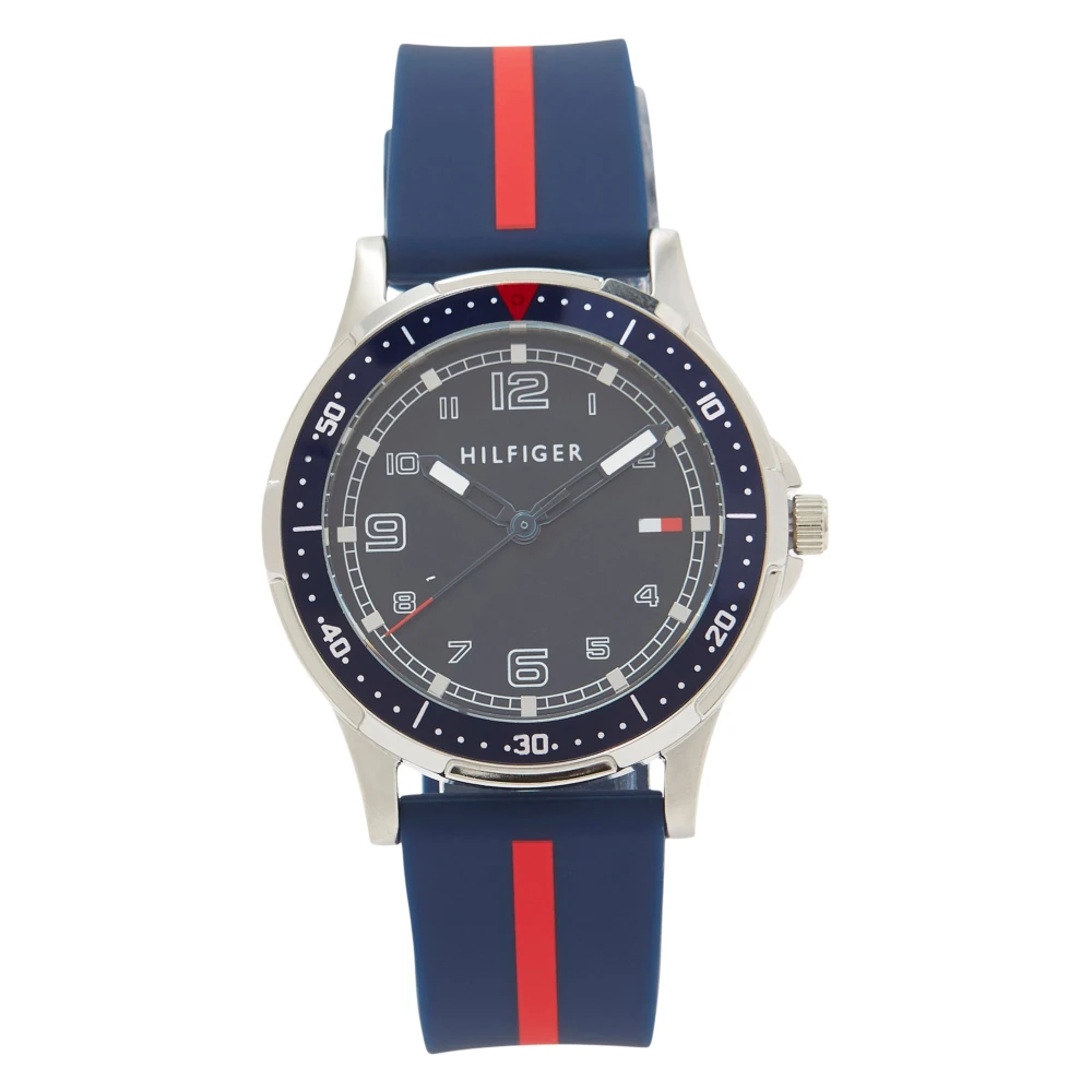 Tommy Hilfiger Men's Blue Logo Strap Watch (34Mm)