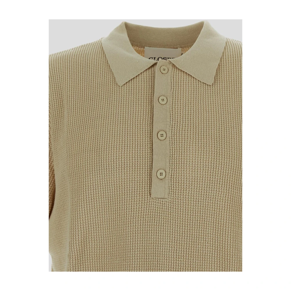 closed Polo Shirts Beige Heren