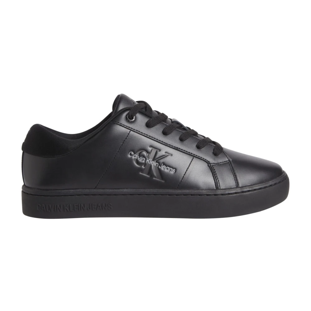 Calvin Klein Jeans Men's Black Sneakers, 10 Uk, Low Top Trainers