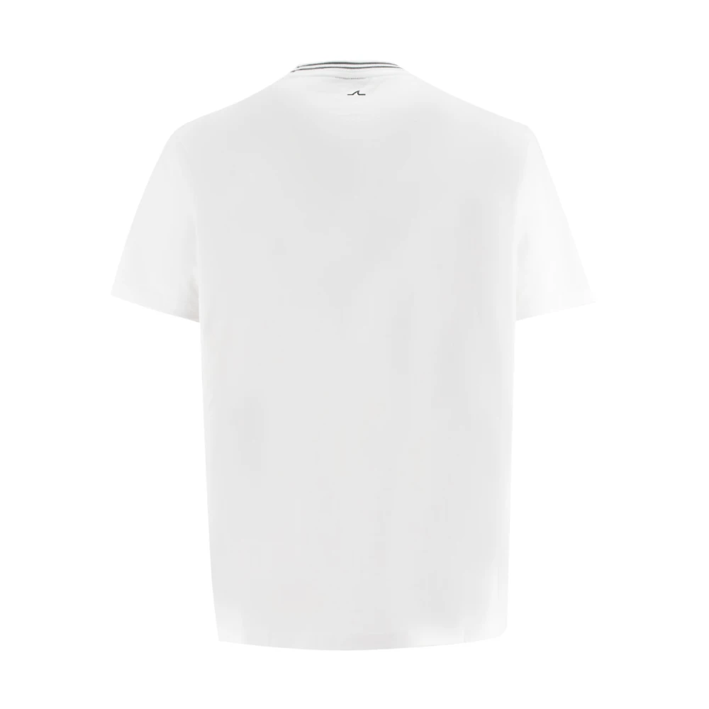 PAUL & SHARK Katoenen T-shirt met Ronde Hals en Contrasterende Strepen White Heren