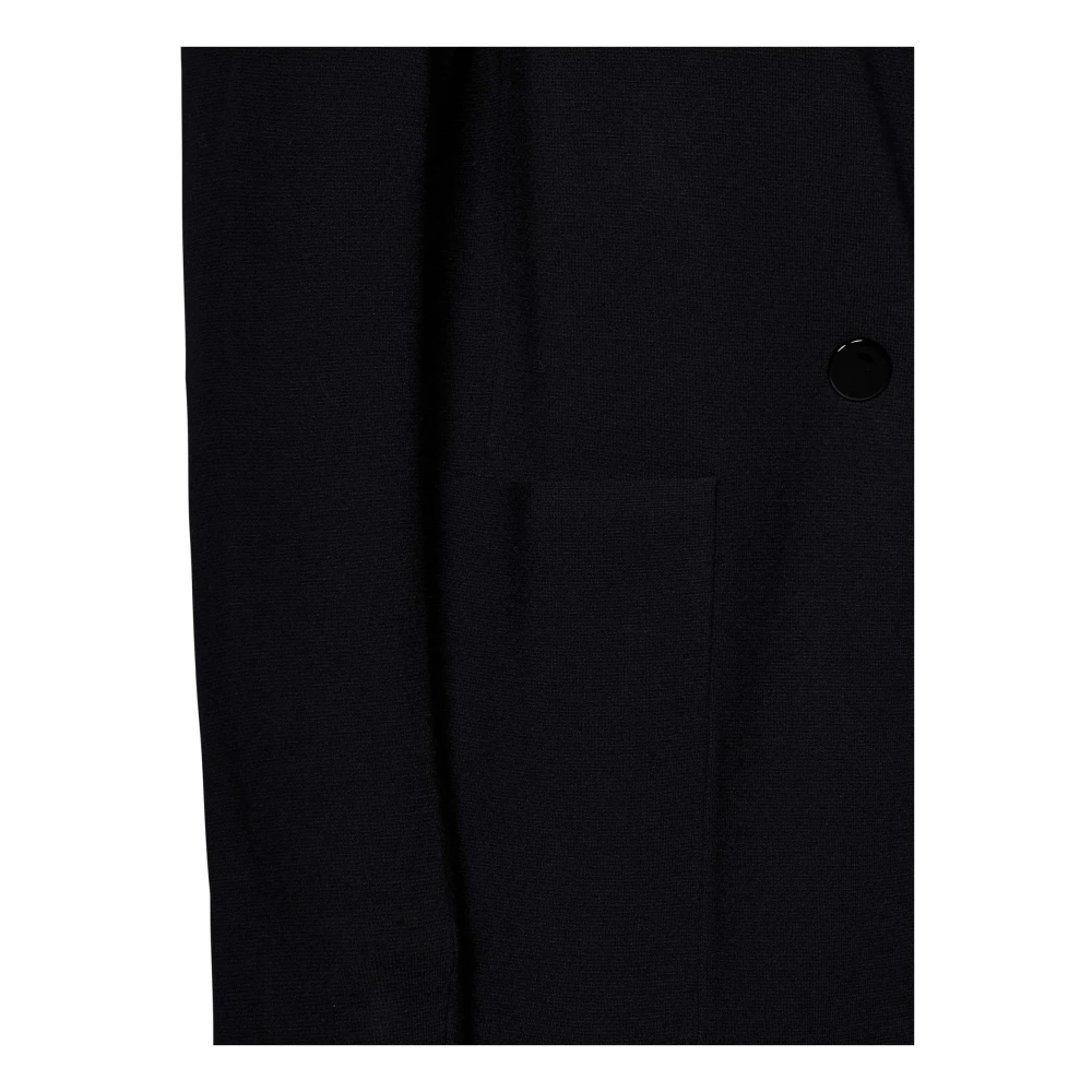 Max Mara Zwarte Double-Breasted Blazer Buitenkleding Black Dames