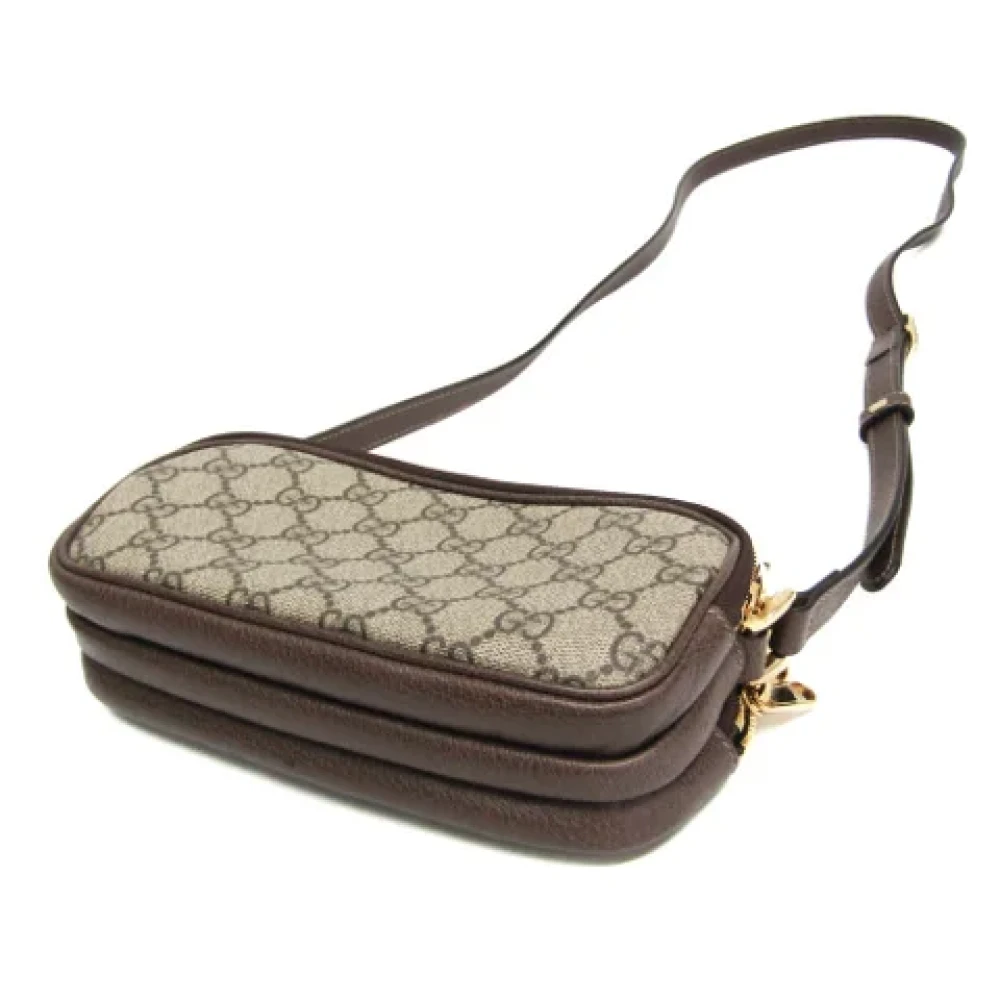 Gucci Vintage Pre-owned Leather crossbody-bags Beige Dames