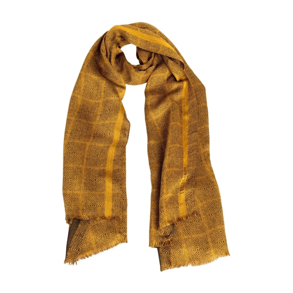 Trussardi Gedrukte Sjaal Accessoires Yellow Heren
