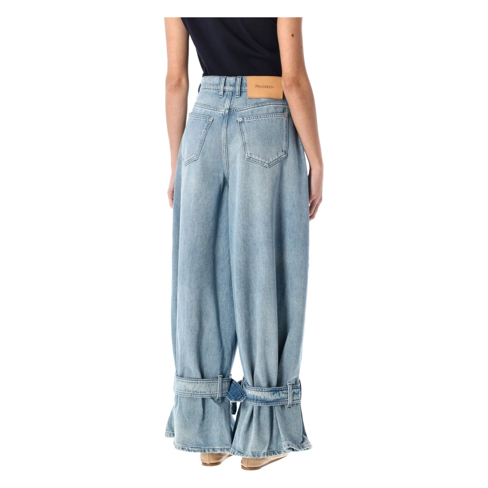 JW Anderson Lichtblauwe Gespmanchet Jeans Blue Dames