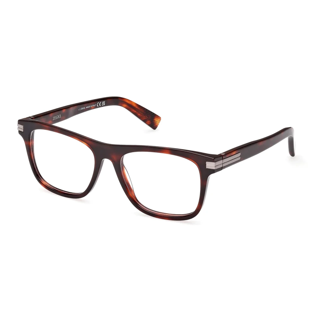 Zegna Brown Glasses, Unisex, 54 Mm, Stylish Eyewear Frames In Blonde Havana