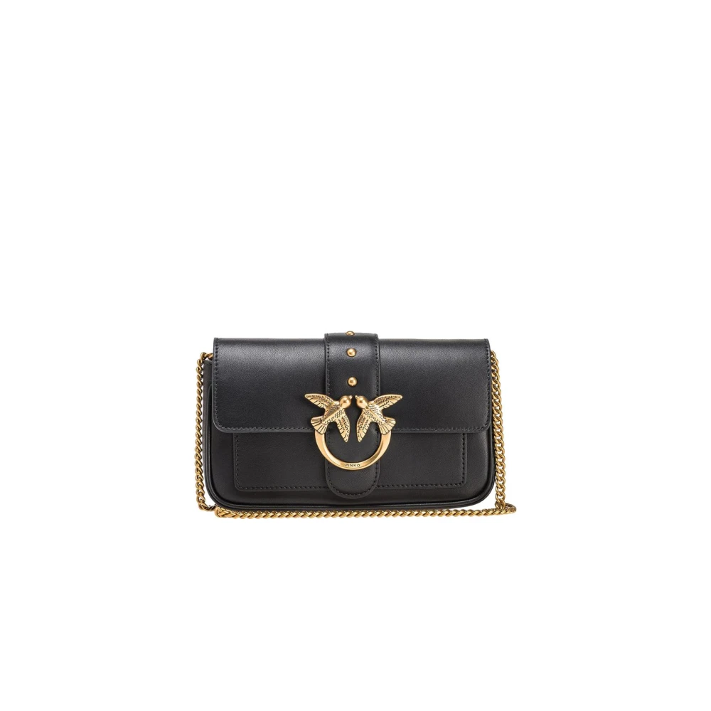 Pinko Women's Black Leather Shoulder Bag