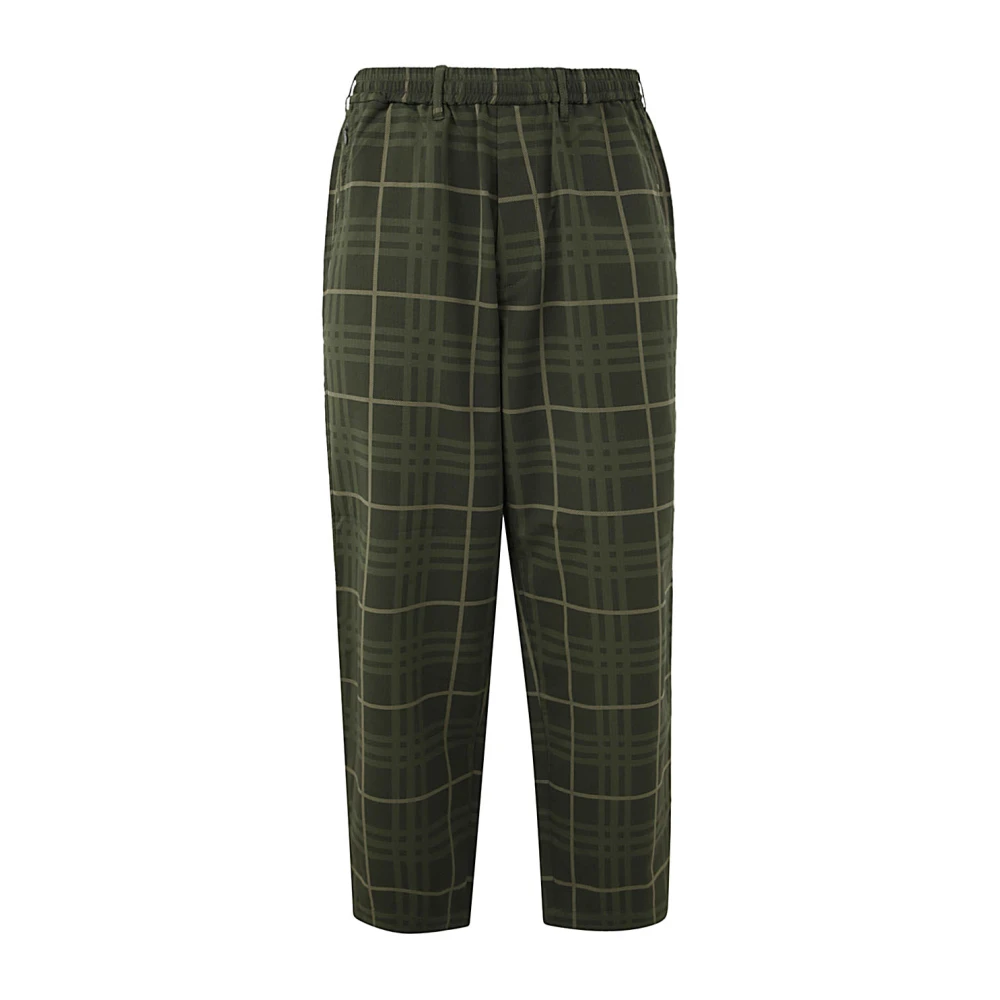 Nanamica Wijde Easy Broek in Khaki Green Heren