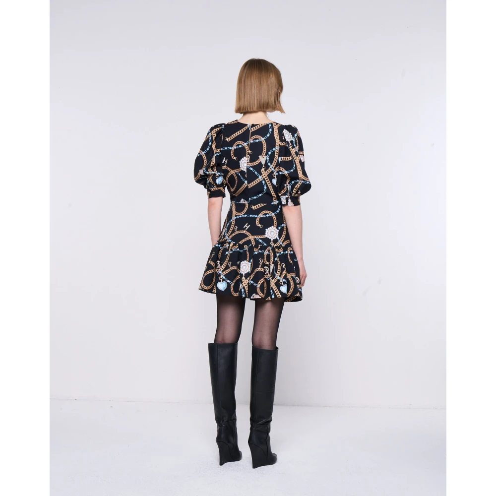 Silvian Heach Mini jurk met ballonmouwen Black Dames
