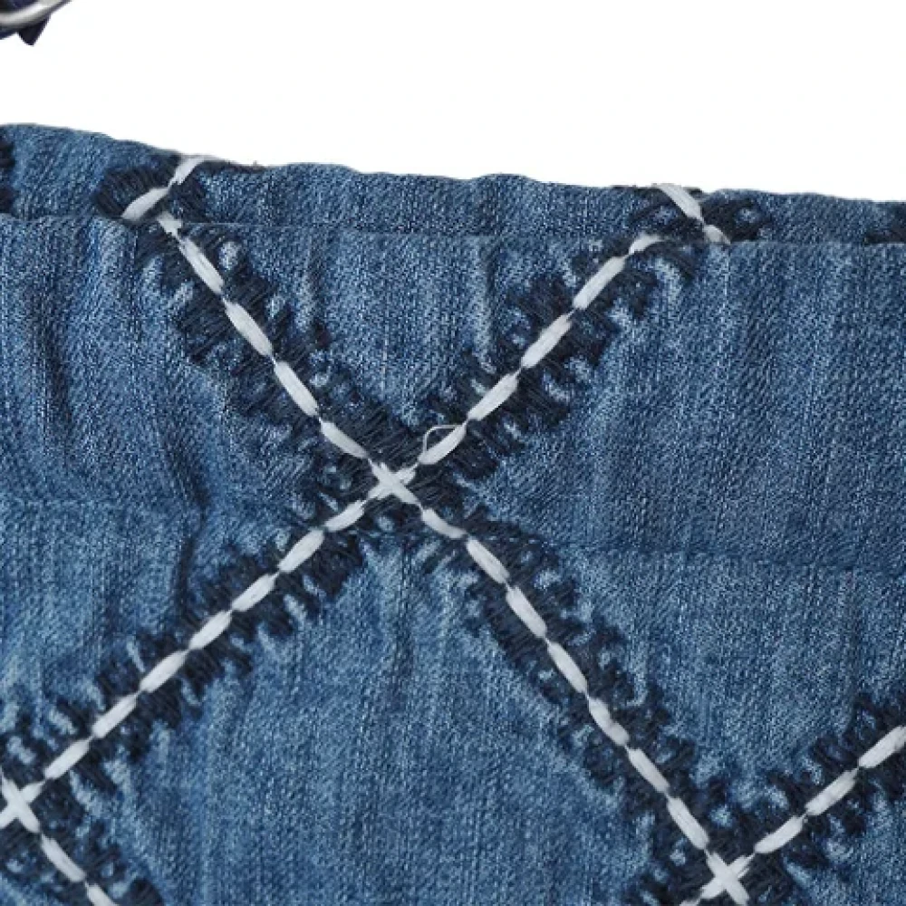 Chanel Vintage Pre-owned Cotton chanel-bags Blue Dames