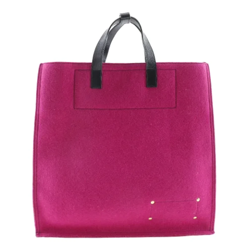 Yves Saint Laurent Vintage Tweedehands Roze stoffen Tote Pink Dames