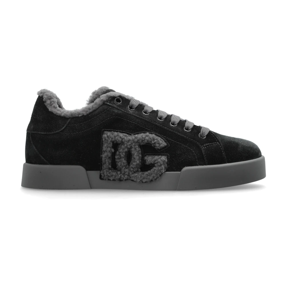 Dolce & Gabbana Suede sportschoenen Dames Schoenen Zwart