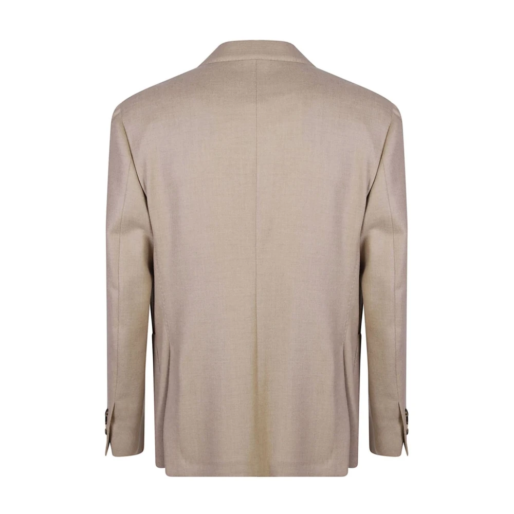 Lardini Zwarte Kasjmier Jas voor Mannen Beige Heren
