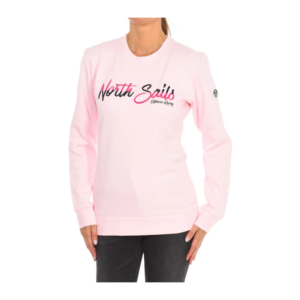 North Sails Women's Pink Ribbed Round Neck Sweatshirt - Sweatshirts - Xl - Sweatshirts & Hoodies