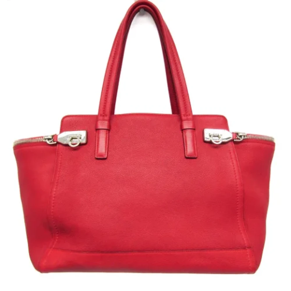 Salvatore Ferragamo Pre-owned Leather totes Red Dames