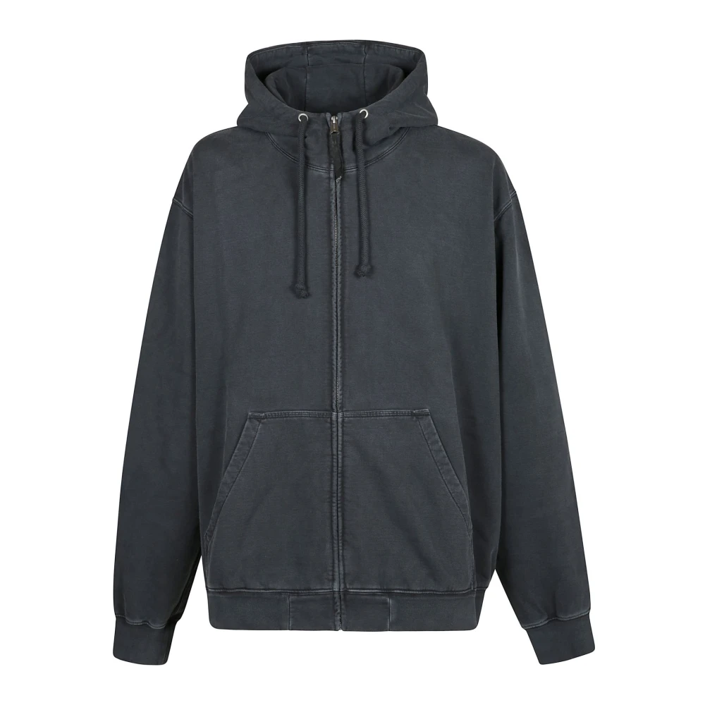 Maison Margiela Sportieve Rits Hoodie Black Heren