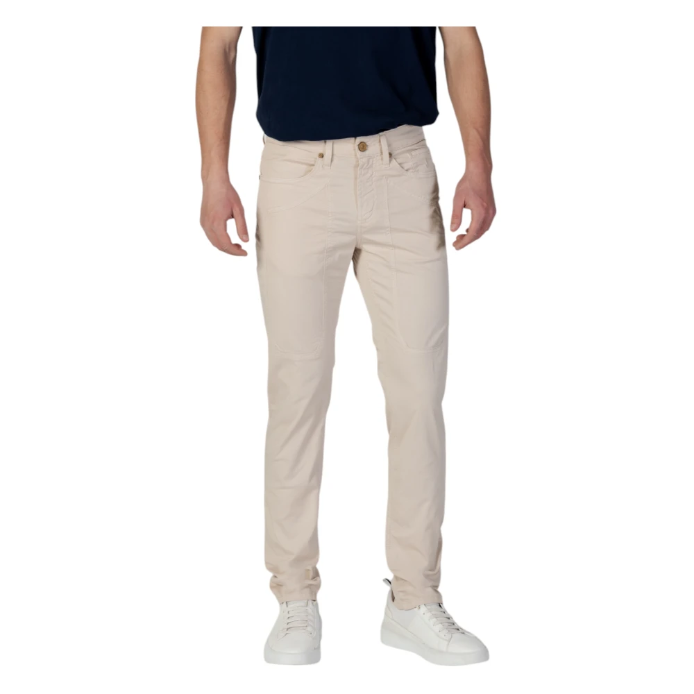 Jeckerson Slim Pants Lente Zomer Collectie Katoen Beige Heren