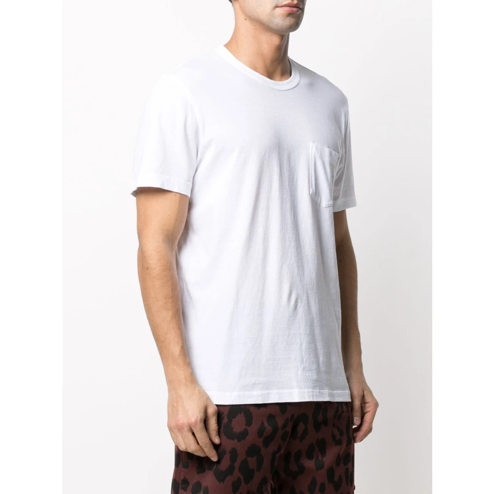 James Perse Witte Pocket Tee Gemaakt in USA White Heren