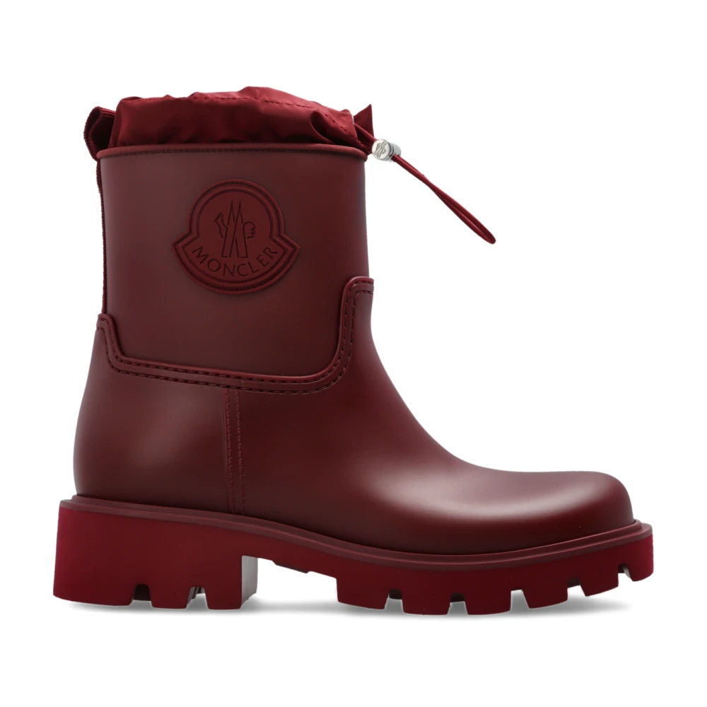 Moncler Women's Red Kickstream Rubber Boots - Wellies - 4 Uk - Shoes