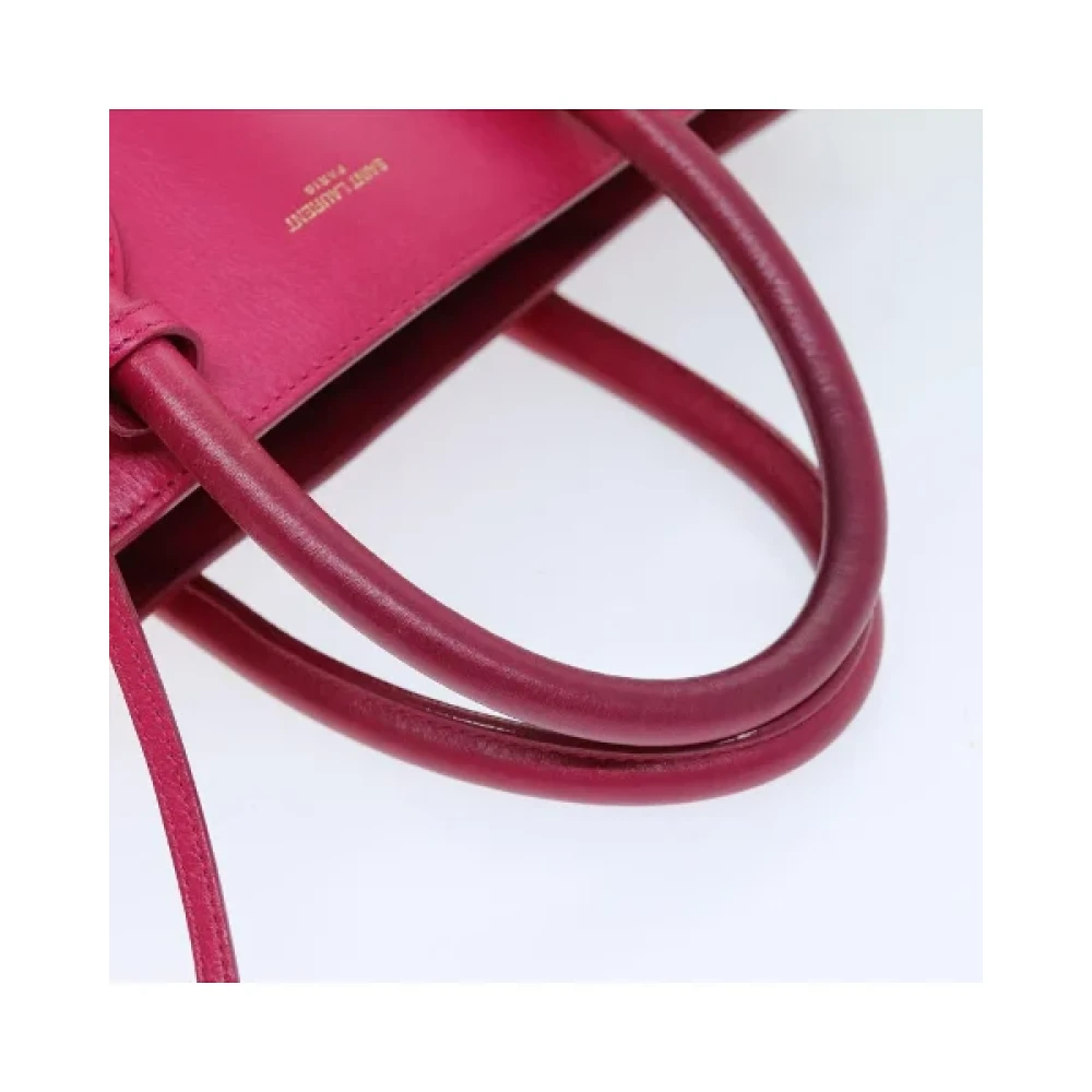 Saint Laurent Vintage Pre-owned Leather handbags Pink Dames