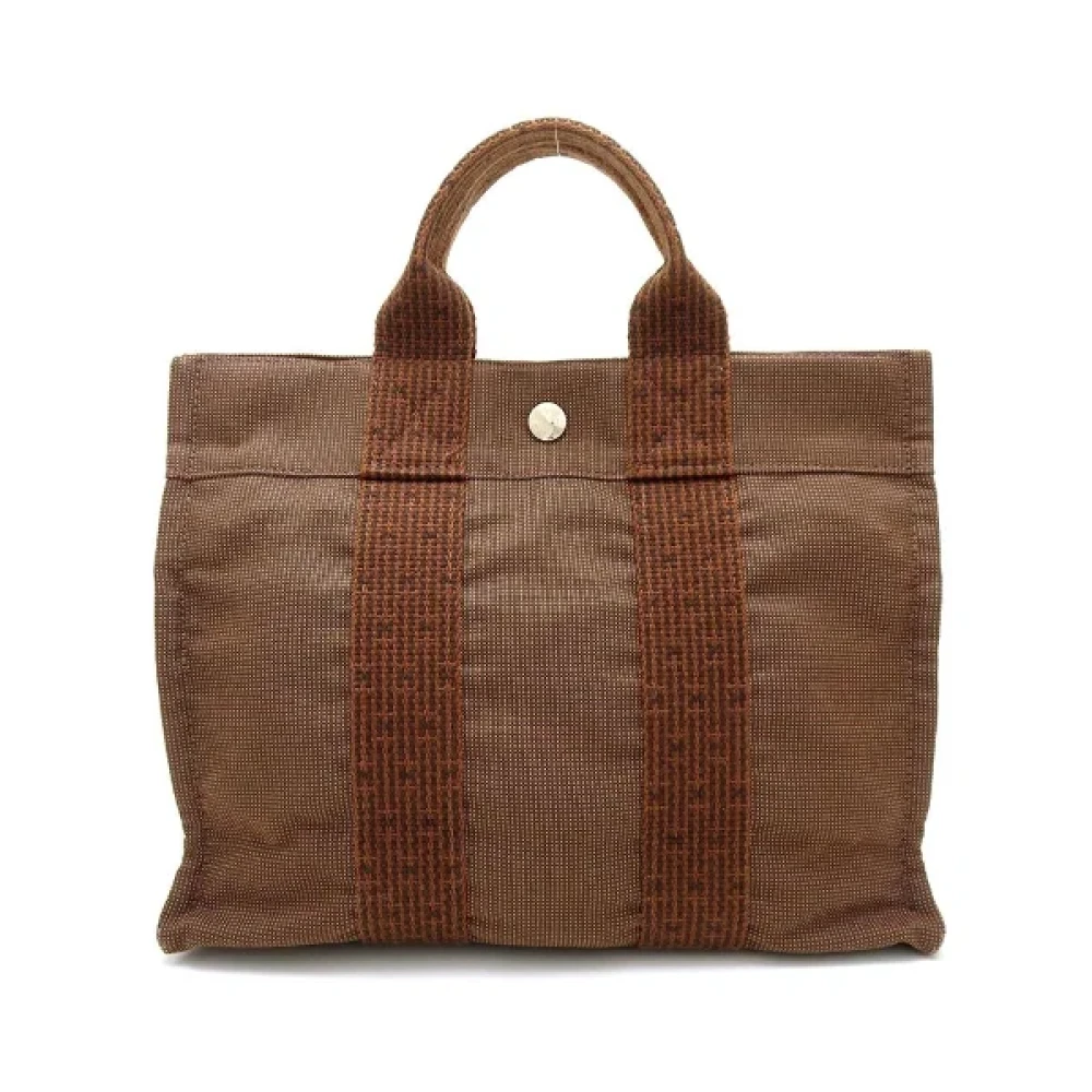 Hermès Vintage Pre-owned Cotton handbags Brown Dames
