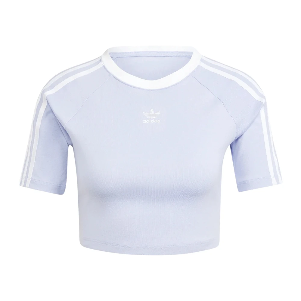 Adidas Originals Adicolor 3-stripes Crop T-shirt T-shirts violet tone maat: XS beschikbare maaten:XS S M L