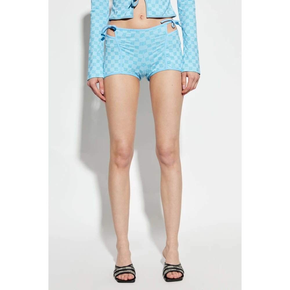 Misbhv Shorts met logo Blue Dames