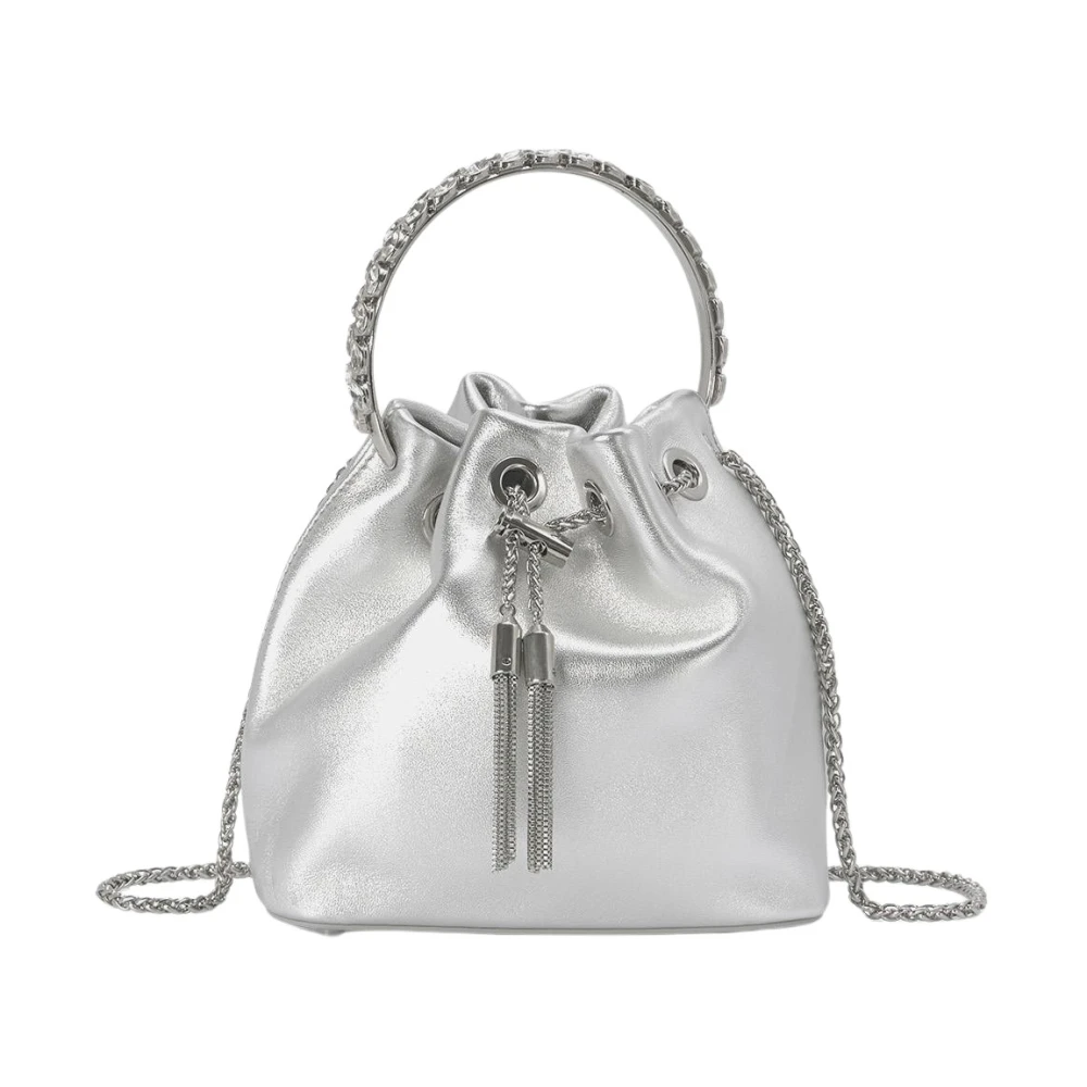 Alma en Pena Ring Handvat Clutch Tas Gray Dames