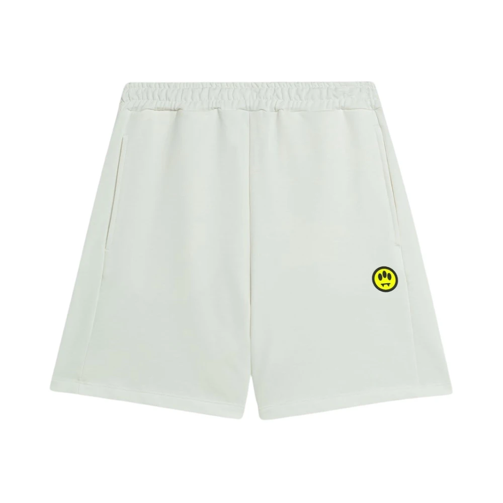 Barrow Men's White Casual Shorts, M, Iconic Bermuda In Felpa