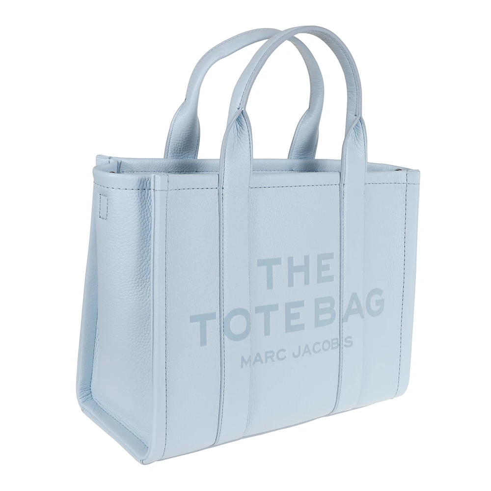 Marc Jacobs Blauwe Leren Tote Tas Shopper Blue Dames