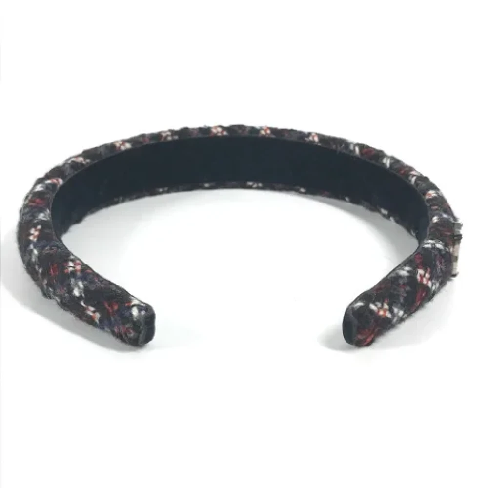 Chanel Vintage Pre-owned Fabric hair-accessories Black Dames