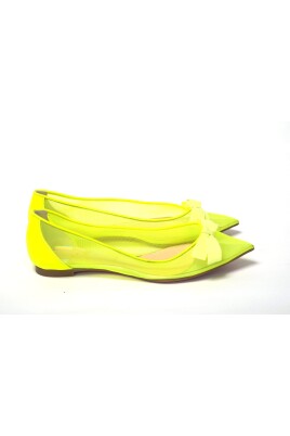 fluro-yellow-flat-point-toe-shoe