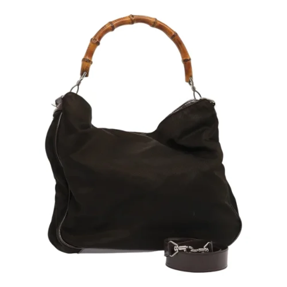 Gucci Vintage Pre-owned Nylon gucci-bags Brown Dames