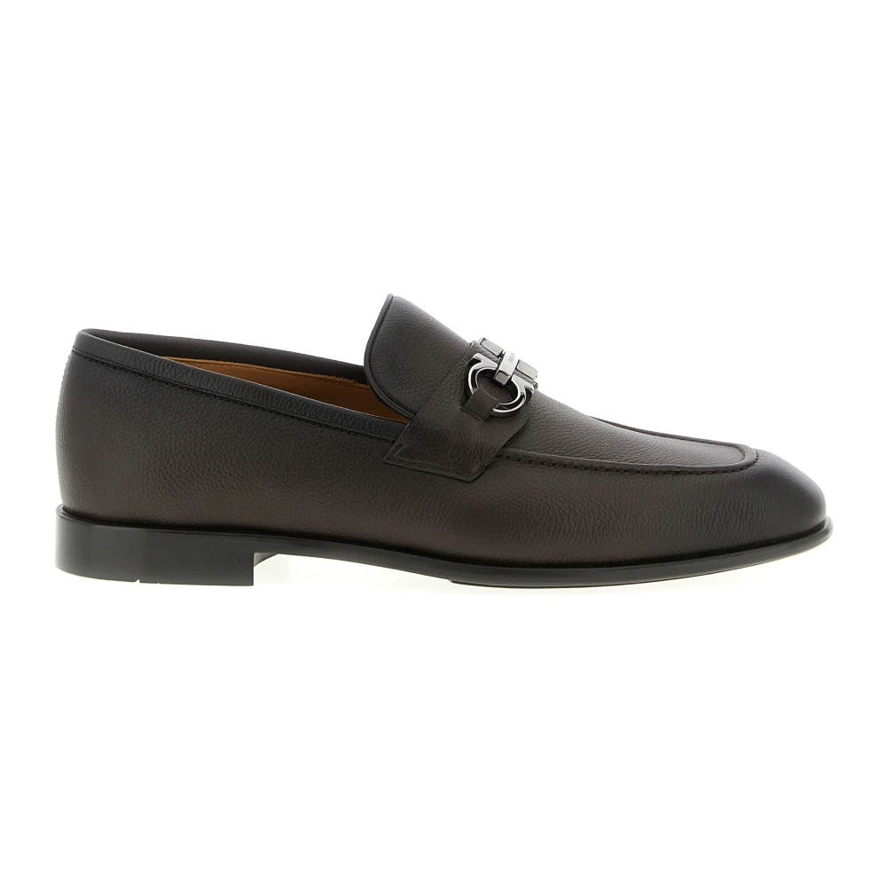 Ferragamo Men's Brown Loafers, 8 Uk, Foster Loafers