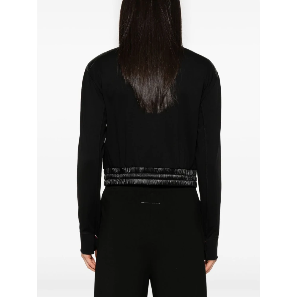 Moncler Zwarte Trui met Ritssluiting Black Dames