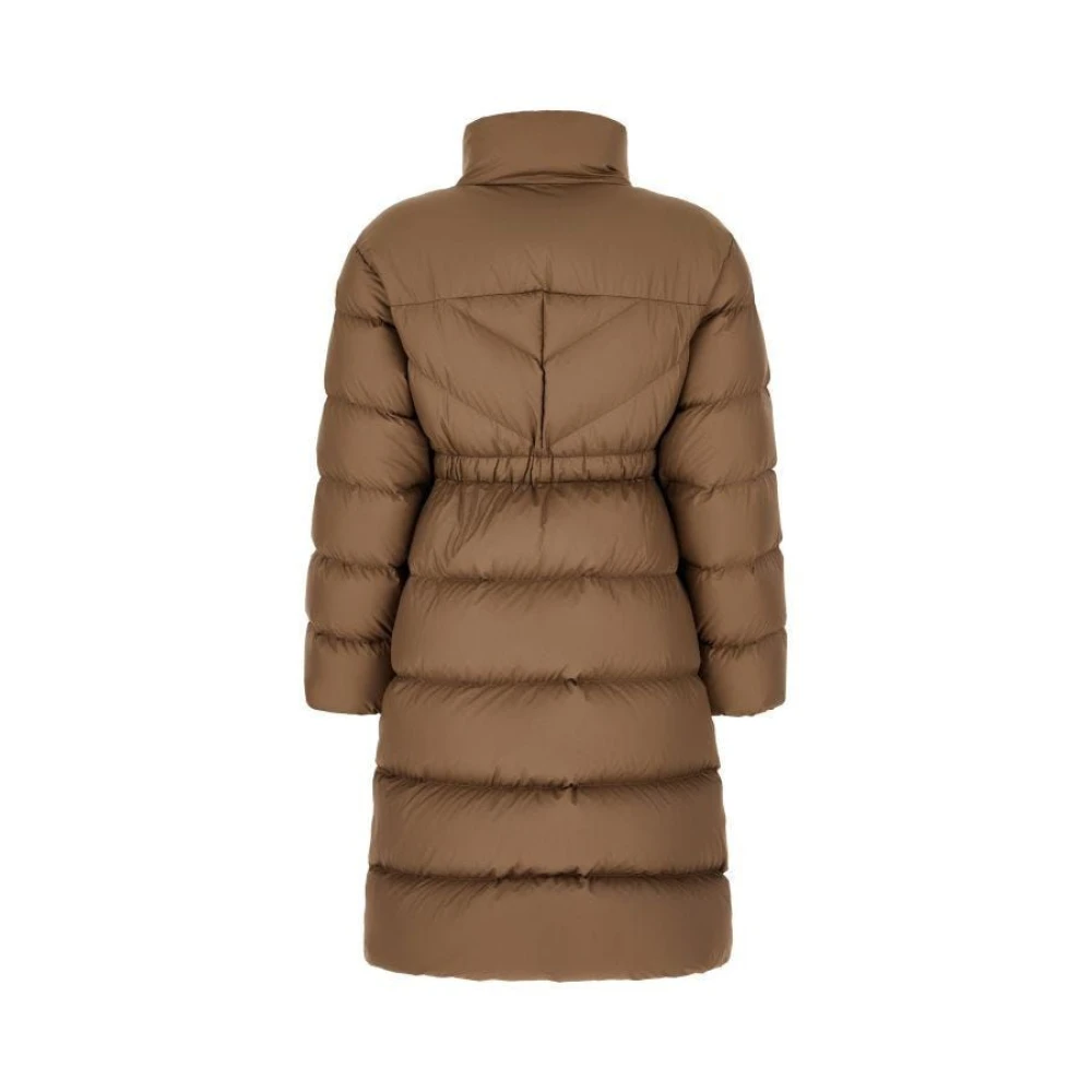 Moncler Lange Winterjas Brown Dames