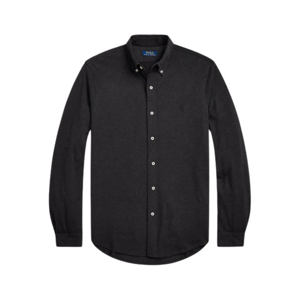 Polo Ralph Lauren Klassieke Katoenen Piqué Overhemd Black Heren
