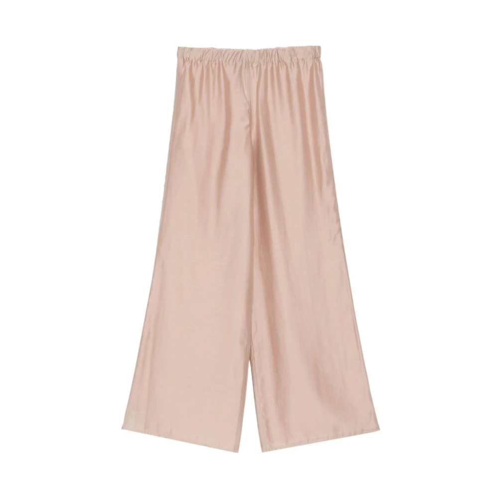 Seventy Women's Beige Wide Trousers - Wide Trousers - L - Trousers